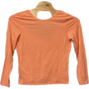 Victorias Secret Tee Shop XL Knit Top 3/4 Sleeve Scoop‎ Neck Orange Shirt Womens